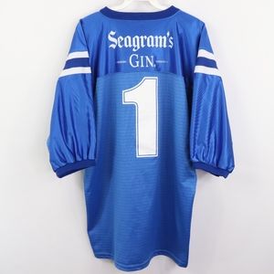 90s Mens XL Seagrams Gin Spell Out Football Jersey